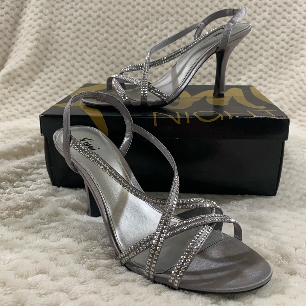 Silver Strappy Heels